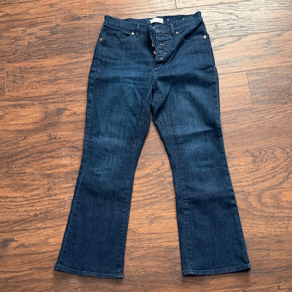 Loft Dark Indigo Flare Jeans
